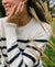 | CREAM/NAVY STRIPE