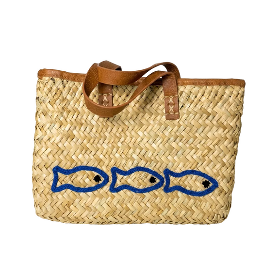 Straw Fish Bag